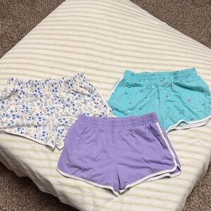 Wonder Nation Kids Shorts Set - Floral, Teal, Purple